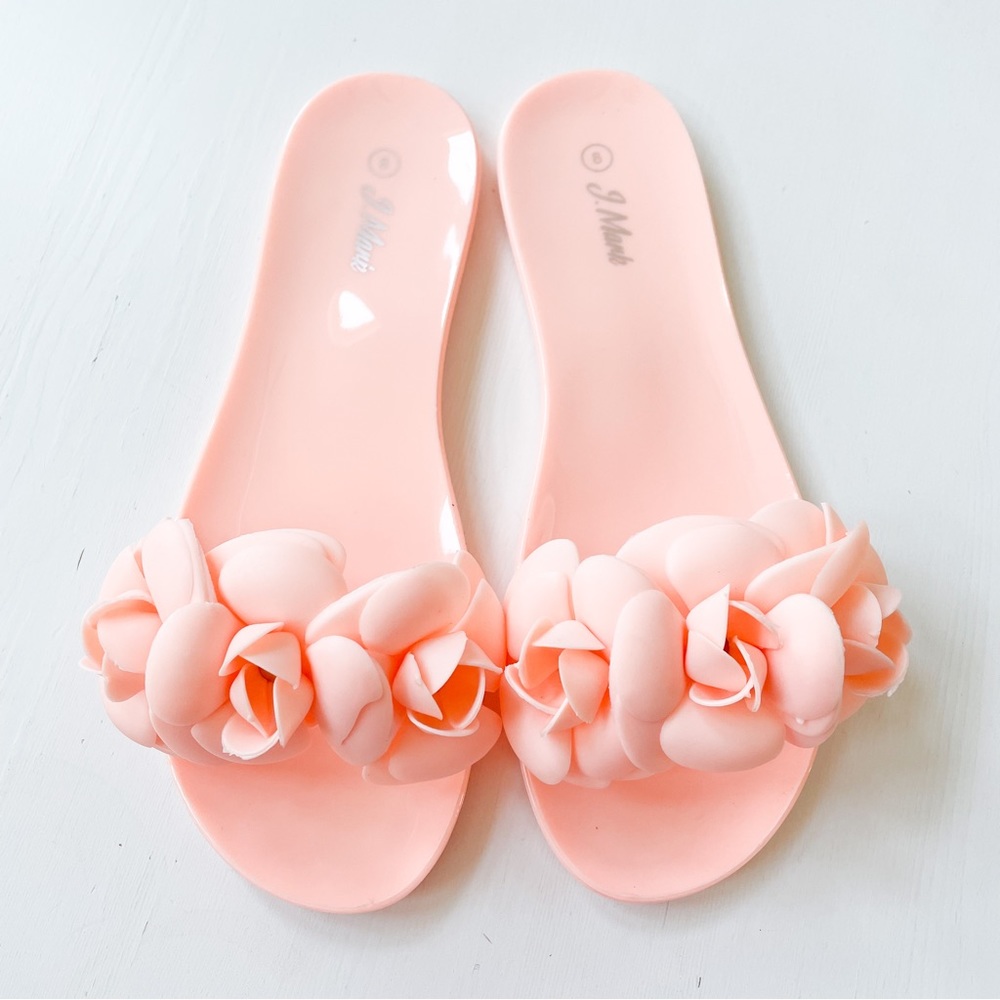 J. Mark Pink Floral Jelly Sandal Jelly-07 NEW